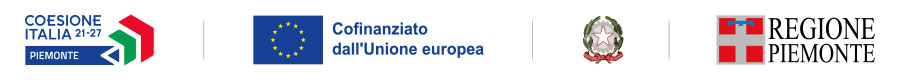 Coesione Italia 21-27 Piemonte, Cofinanziato dall'Unione europea, Repubblica Italiana, Regione Piemonte